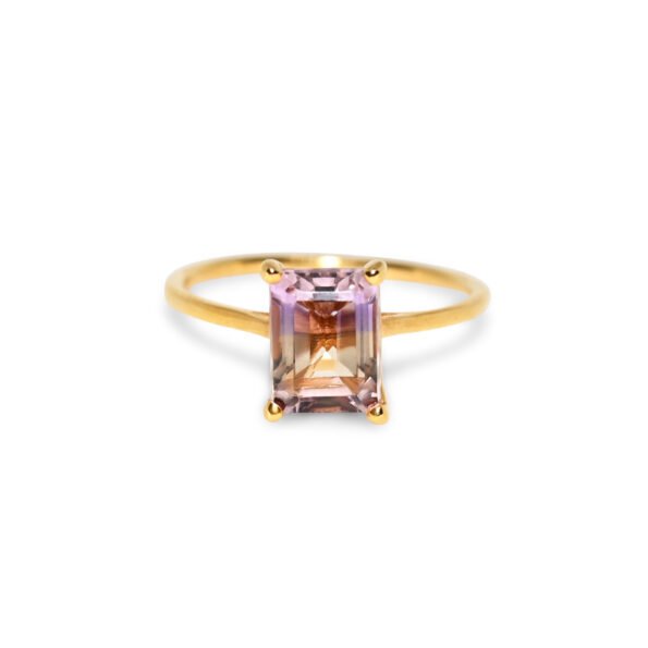 Ametrine – Gold Plated (Emerald Cut)