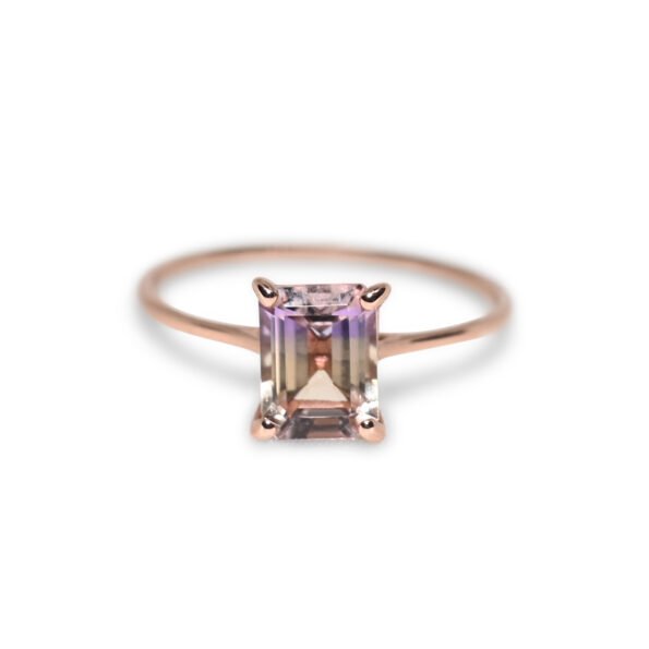 Ametrine – Rose Gold Plated (Emerald Cut)