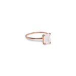 Moonstone – Rose Gold Plated (Emerald Cut)