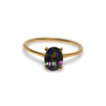 Mystic Topaz – Gold Plated (Oval Cut)