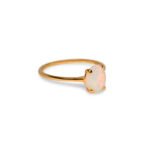 White Opal – Gold Plated (Oval Cut)