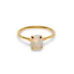 White Opal – Gold Plated (Oval Cut)