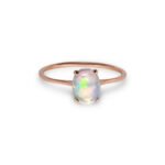 White Opal – Rose Gold Plated (Oval Cut)